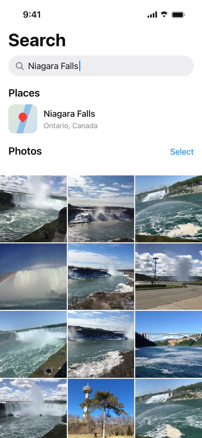 Illustration: Photos search results for a city name