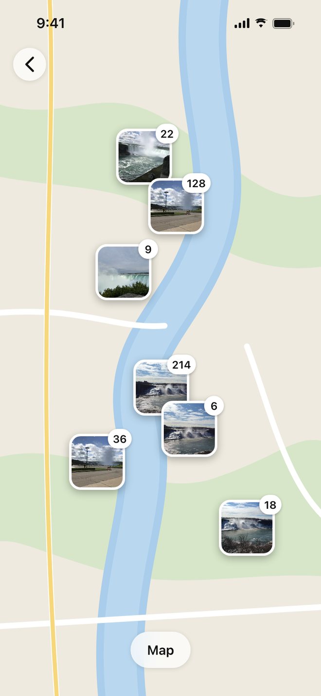 Illustration: The map view of your Photos library